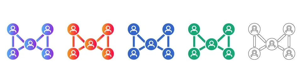 Social Connection Network Graphic Ilustración de archivo