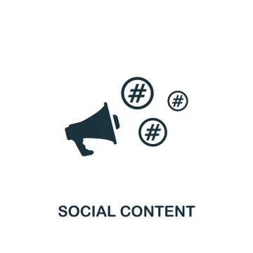 Social Content icon. Creative element design from content icons collection Stock Illustration
