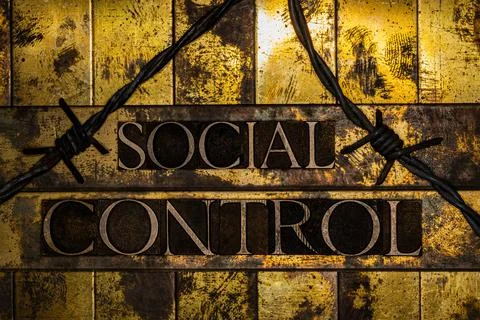 Social Control with barbed wire Stock Photos