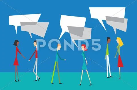 Social couple balloon interaction Stock Illustration
