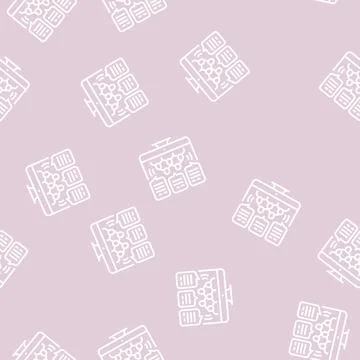 Social debate line seamless pattern Stock Illustration