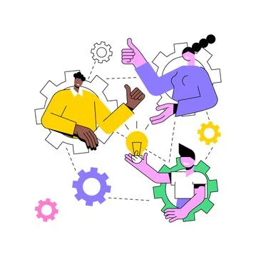 Social development abstract concept vector illustration. Illustrazione stock