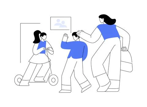 Social development abstract concept vector illustration. Illustrazione stock