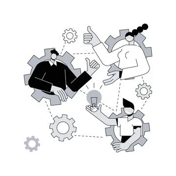 Social development abstract concept vector illustration. Illustrazione stock