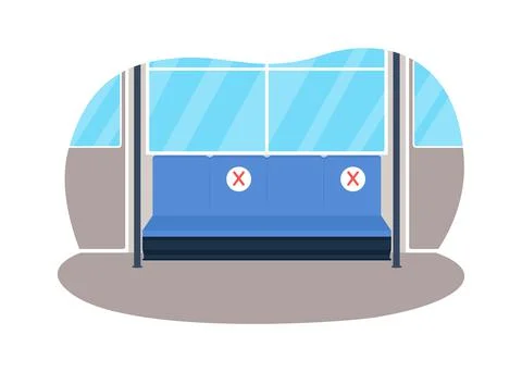 Social distance 2D vector web banner, poster Illustrazione stock