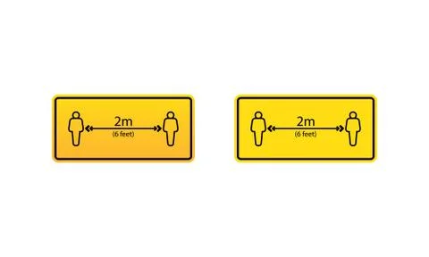 Social distance icon. Keep safe distance in public. Vector on isolated white  Stock Illustration