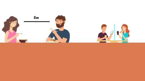 Social distance Stock Illustration