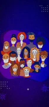 Social distance Stock Illustration