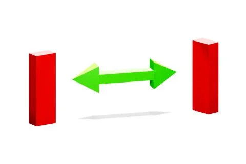 Social distancing abstract concept, two elements apart from each other Stock Photos