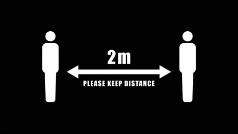 Social distancing animation. Stock Footage 141988907