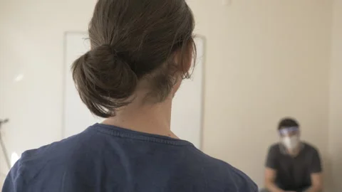 Social distancing audition and debating Stock Footage 135233299