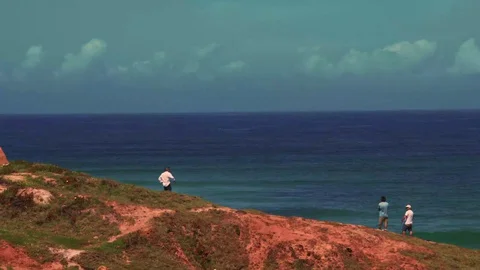 Social distancing in Beach Vídeo Stock 130030609