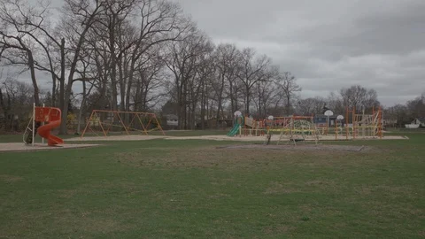 Social Distancing Closed Playground Video stock 127840107