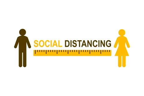 Social distancing concept Stock Illustration