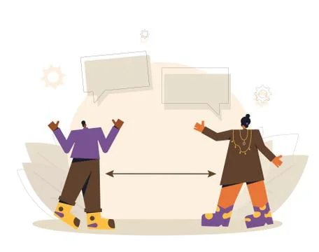 Social distancing concept. Stock Illustration