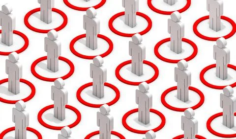 Social distancing concept. Stock Illustration