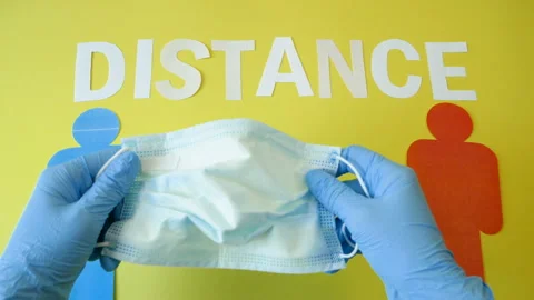 Social Distancing concept. Keep Your Distance in public society people to pro Stock Footage 130797839