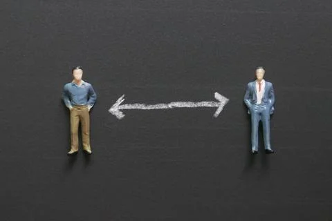 Social distancing concept. Stock Photos