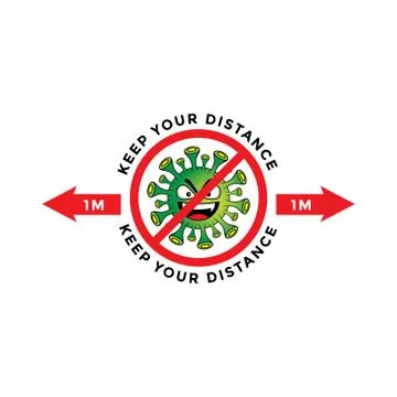 Social distancing coronavirus 스톡 일러스트