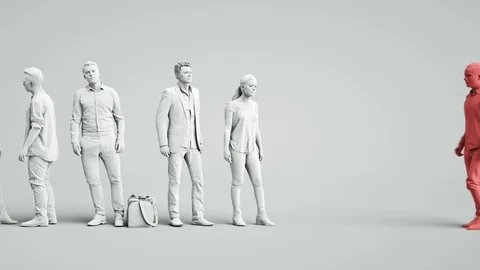 Social distancing coronavirus warning. Vídeo Stock 127436392