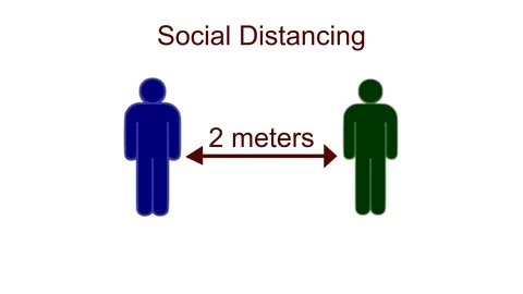 Social Distancing Video stock 128216273