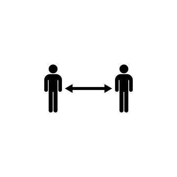 Social Distancing Icon Vector For Any Purposes Illustrazione stock