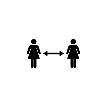 Social Distancing Icon Vector For Any Purposes Stock Illustration