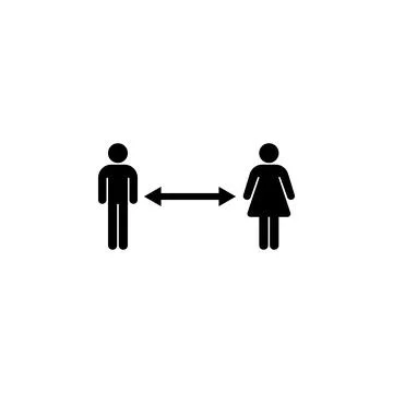 Social Distancing Icon Vector For Any Purposes Stock Illustration