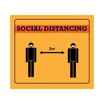 Social Distancing Stock Illustration