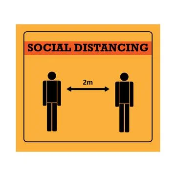 Social Distancing Stock Illustration