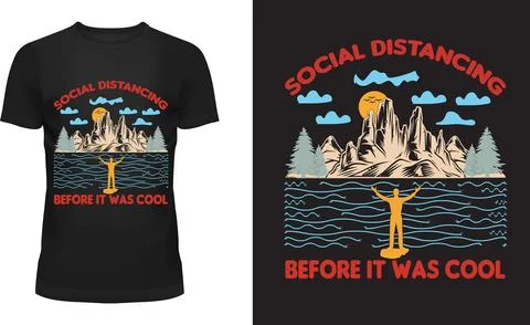 Social Distancing Before It Was Cool Illustrazione stock