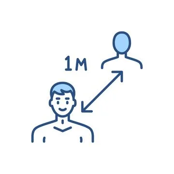 Social distancing. Keep distance vector icon Stock Illustration