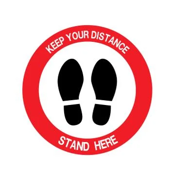 Social Distancing Keep Your Distance Icon. Vector Stock Illustration