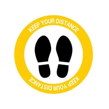Social Distancing Keep Your Distance Icon. Vector Stock Illustration