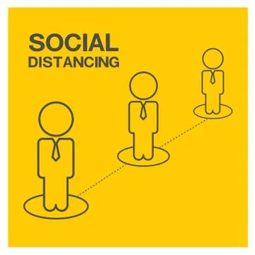 Social Distancing Keep Your Distance Icon. Vector Stock Illustration