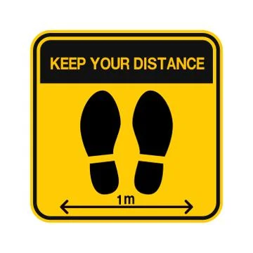 Social Distancing Keep Your Distance Icon. Vector Stock Illustration