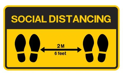 Social Distancing Keep Your Distance Icon. Vector Stock Illustration
