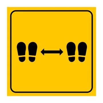 Social Distancing Keep Your Distance icon sign on white background. Stock Vector Stock Illustration