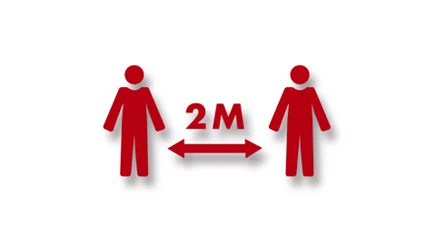 Social distancing measures Stock Footage 131827587