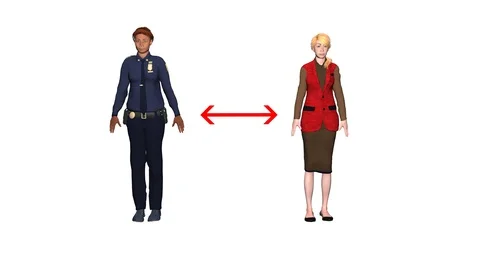 Social Distancing , Physical Distancing . 3d animation Video stock 127078901