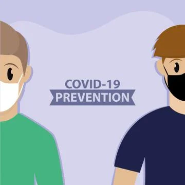 Social distancing poster Stock Illustration