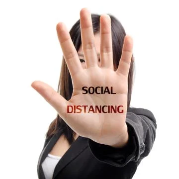 Social distancing practise Stock Photos