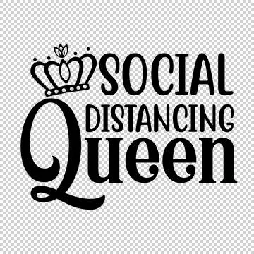 Social distancing queen 스톡 일러스트