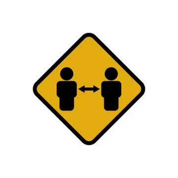 Social distancing symbol Illustrazione stock
