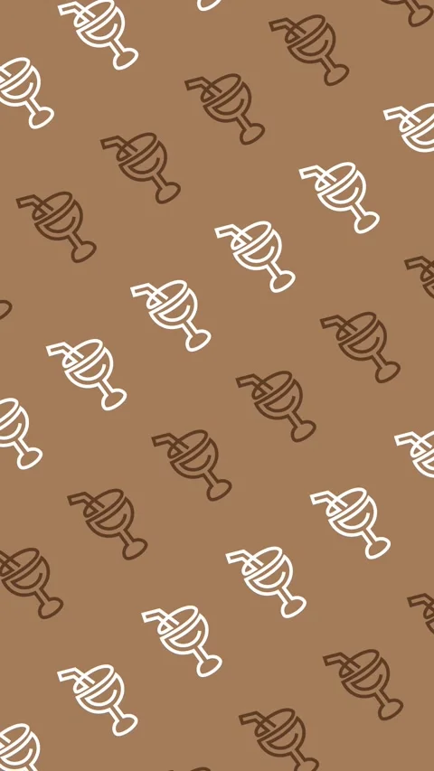 Social drink pattern with seamless drink line art icon and diagonal cocktail Video stock 334733623