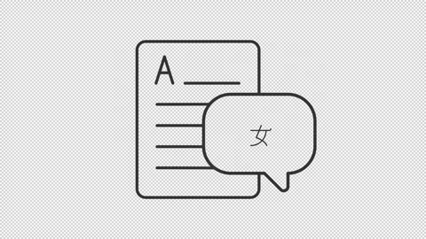Social education line animation Stock Footage 276880554