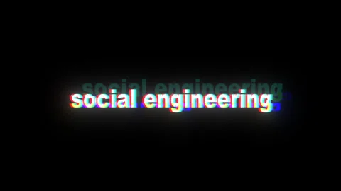 SOCIAL ENGINEERING glitch notification. Stock Footage 283711248