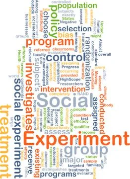 Social experiment background concept Stock Illustration