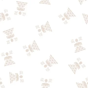Social expert glyph seamless pattern Illustrazione stock