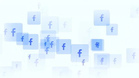 Social Facebook icons pattern on network background Stock Footage 221303082